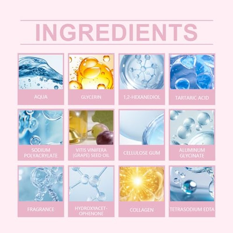 8Pcs Collagen Face Mask,Glow up Firm Skin Deep Hydrating Masks for Wrinkle Reduction and Pore Minimization - Like Glass Skin£¬Firm Deep