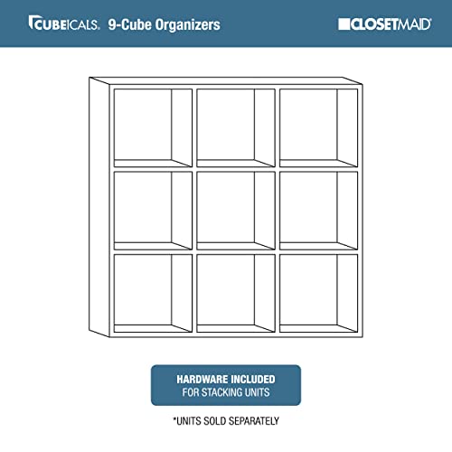 ClosetMaid Cubeicals 9-Cube Storage Organizer Shelf in Natural Gray Finish