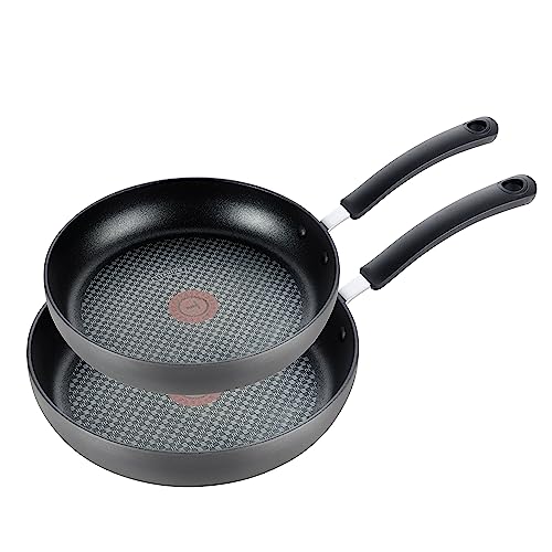 T-Fal 2-Piece Non-Stick Frypan Set 8in & 10in | Heavy Gauge Titanium Coating