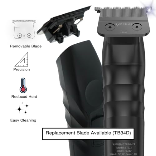 Supreme Trimmer Detachable Blade TB34D for 2Spee Trimmer ? Removable, Easy Cleaning, Compatible with 2SPEE Trimmer ST622 | (Deep Tooth)