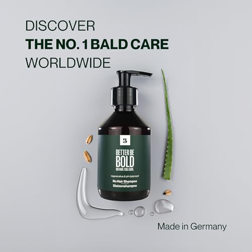 No Hair Shampoo for Bald Heads - Gentle pH-Neutral Cleansing with Almond Oil & Aloe Vera, Made in Germany