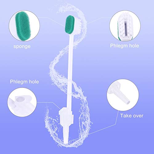 ZIZNBA Disposable ICU Suction Toothbrush Pack of 50 - Latex-Free, Soft Bristle, Individually Wrapped