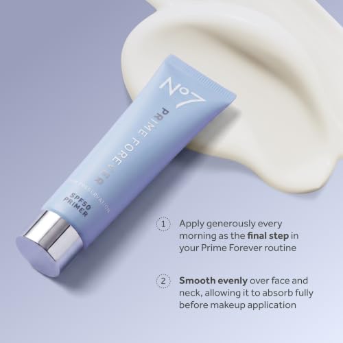 No7 Prime Forever SPF 50 Makeup Primer & Sunscreen, 1.69 oz — Hydrating Face Base