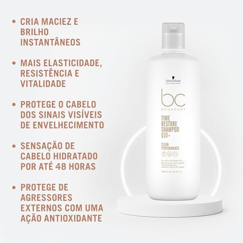 BC BONACURE Q10+ Time Restore Micellar Shampoo, 33.8-Ounce
