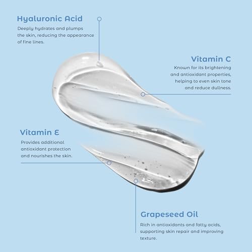 New Brightening Eye Gel With Hyaluronic Acid, Vitamin C & E, Peptides For Dark Circles Puffiness, Wrinkles, Fine Lines, Crows Feet, Dark Spots For A More Radiant Appearance 0.5 FL OZ (15 ML)