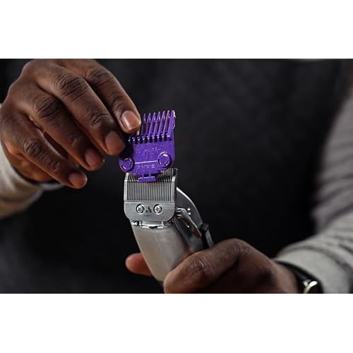 Andis Professional Master Dual Magnet OG Size 0 Snap on Comb Set, 561385, Purple