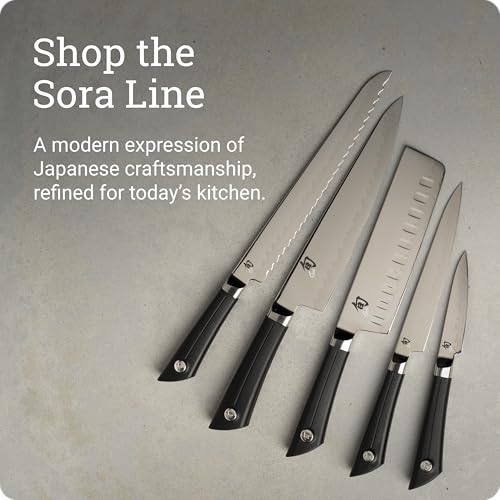 Shun Sora 6" Chef's Knife - Japanese Gyuto, VG10 San Mai Edge, PP/TPE Handle