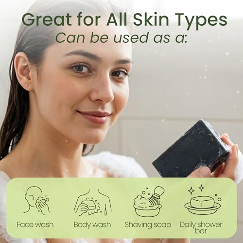 Aspen Kay Naturals Handmade Dead Sea Mud Soap Bar, Activated Charcoal & Pure Essential Oils, 4.5 oz Bar