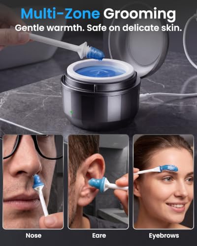 Nose Wax Kit with 100g Hard Wax and USB Warmer - Jet Black / 3.53 Ounce