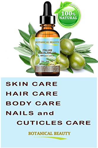 Botanical Beauty Italian 100% Pure Squalane Oil 4oz - Natural Face & Body Moisturizer