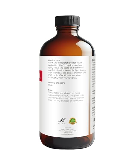 Velona Rosehip Oil - 16oz Cold Pressed Facial & Body Skin Oil with Pump