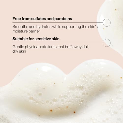 Suave Vanilla Suede Exfoliating Body Wash & Scrub with Glycerin & Vitamin E, Hydrating 6 Pack, 18 FL OZ