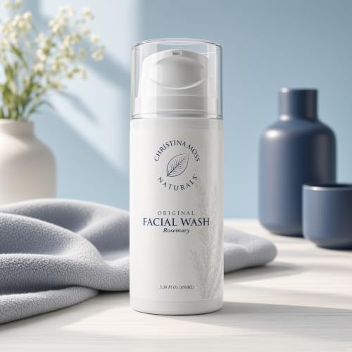 Rosemary Facial Cleanser for All Skin Types - Gentle Hydrating Face Wash 3.38 oz