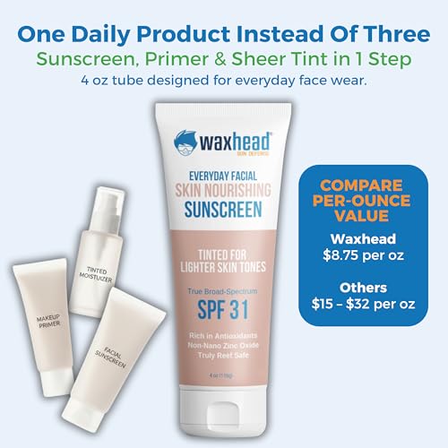 Waxhead Tinted Sunscreen For Face Sunscreen, Organic Sunscreen, Zinc Oxide Sunscreen, Sunblock, Zinc Sunscreen, Sun Block