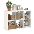 White 6-Cube Wooden Storage Organizer with Reversible Open Back - 11.6x36.3x24.6 Inches