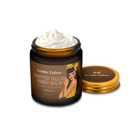Enable Tallow Dry Whipped Beef Tallow & Manuka Honey Balm for Face & Body 4oz