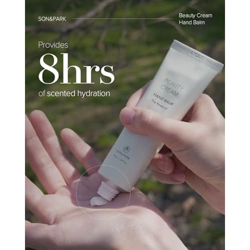 SON&PARK Beauty Water Vegan Hand Balm Cream, Instant Relief Moisturizing Hand Lotion, Shea Butter, Fragrance Hand Balm, On-the-Go Hydration & Protection (50mL, 1.69fl.oz) (1.69fl.oz, Blossom Hill)