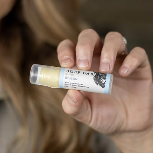 Buff Bar Bison Tallow Lip Balm Set - Variety Pack of 4, Unscented & Flavored