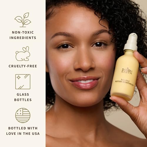 Bakuchiol Peptide Face Moisturizer for Hydration & Firmness - 2oz Natural Skin Care