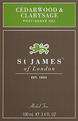 Post Shave Gel - Cedarwood & Clary Sage, 3.4 Fl Oz, Alcohol-Free & Paraben-Free