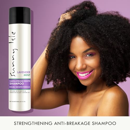 Sunny Isle Lavender Mint Hair & Strong Roots Shampoo - Strengthening, Biotin, Jamaican Black Castor Oil, Paraben & Sulfate Free - 10.1 fl oz