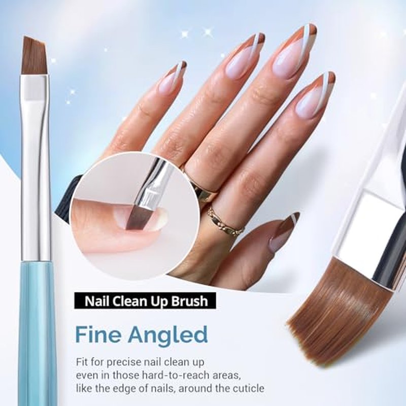 AIRSEE Nail Art Clean Up Brushes and E8 Rechargeable 30000RPM Electric Nail Drill