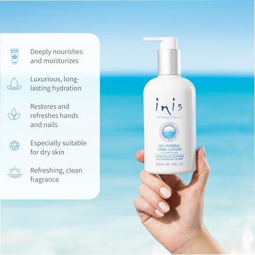 Sea Mineral Hand Lotion for Dry Skin - Hydrating Shea & Seaweed Extracts, 10 fl oz