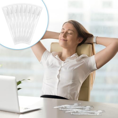 200 Pack Disposable Pre-Pasted Toothbrushes Wrapped - White, Single Use