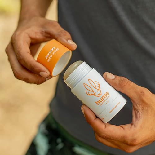 Hume Supernatural Aluminum-Free Deodorant Amber Woods Unisex 2-Pack