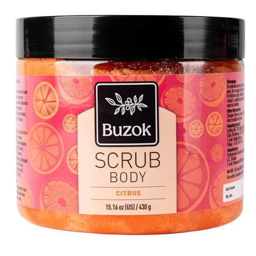 Citrus Body Scrub ? Exfoliating Salt Scrub for Body Cleansing & Smoothing ? Fresh Citrus Scent ? For Shower & Bath Use