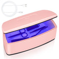 Nail Tools Sterilizer, Double Tube Blue Light Cleaning Function, USB Plug-In, 1l Large Capacity For Nail And Beauty Salon Tools, Jewellery, Glasses, Mobile Phone Sterilizer (Pink)