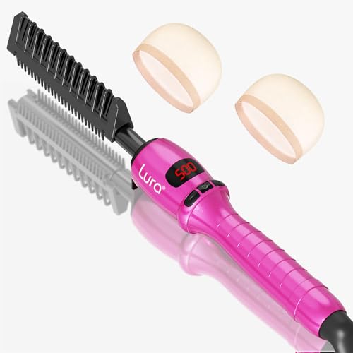 Pink Electric Hot Comb 180-500°F with Adjustable Temperature for Wigs & Hair Styling