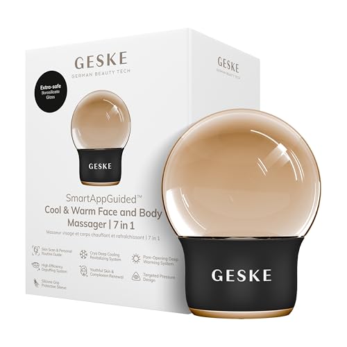 Gray GESKE SmartAppGuided™ Cool & Warm Face & Body Massager 7-in-1