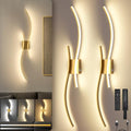 Battery Operated Wall Sconces Set of 2 - Gold, 39.4 Inch, Stepless Dimming