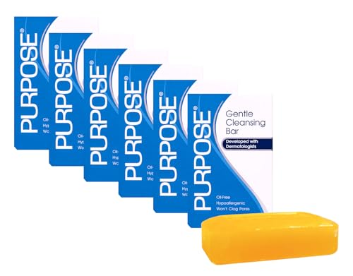 Purpose Gentle Cleansing Bar 6 oz Pack of 6 - Hypoallergenic & Sulfate-Free