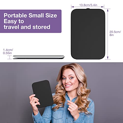 Kintion Portable LED Lighted Folding Travel Makeup Mirror - Black