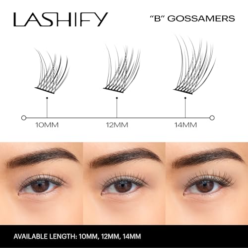 Lashify Bold 12mm Gossamer Eyelash Extensions Refill - Natural Volume, Easy Application