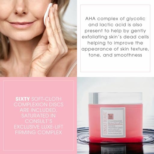 Consult Beaute Champagne Lift Face Firming Pads 2-Pack - Anti-Aging Skin Care