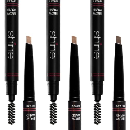 Shine Cosmetics Brow Wand - Thrive Medium Brown Dual-Sided Eyebrow Pencil