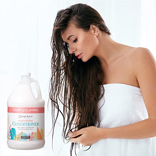 Ginger Lily Farms Botanicals Moisturizing Conditioner for Dry Hair, Champagne Mimosa, 100% Vegan & Cruelty-Free, Citrus Blend Scent, 1 Gallon (128 fl oz) Refill