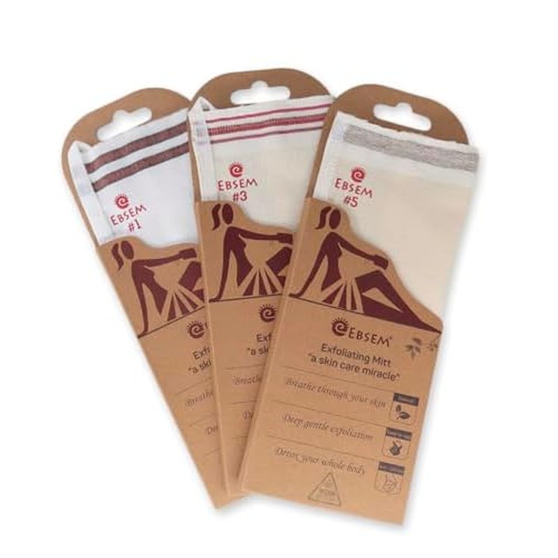 3 Different Gloves Turkish Bath Hamam Hammam Spa Exfoliator Peeling Kese Mitt Face, Body, Foot Exfoliating Gloves