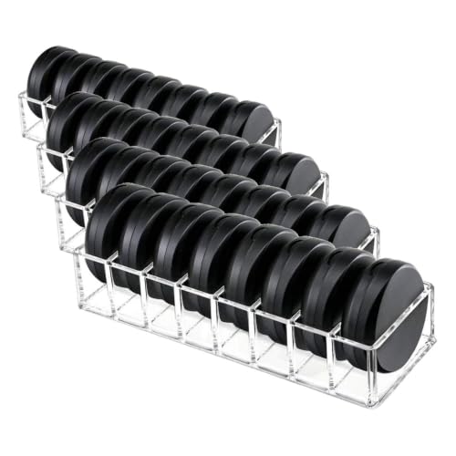 Weiai Clear Acrylic Makeup Organizer Pack of 3 - Compact Vanity Storage