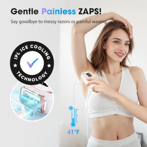 Oreeth At-Home IPL Laser Hair Removal Device - Off White, Painless & Fast