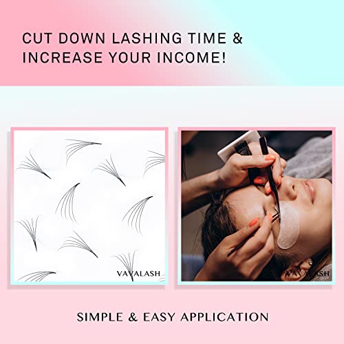 VAVALASH 600 Fans Premade Fans Eyelash Extensions 5D 6D 7D 8D 10D 12D 14D 16D 24D Premade Lash Fans 8-15mm Mixed Length Promade Loose Fans Thin Base Premade Volume Lash Extension(12D-0.05-D-8-15mm)