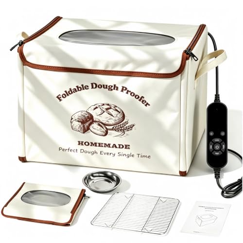 Off-White Foldable Bread Proofing Box with PID Temperature Control & 24H Timer