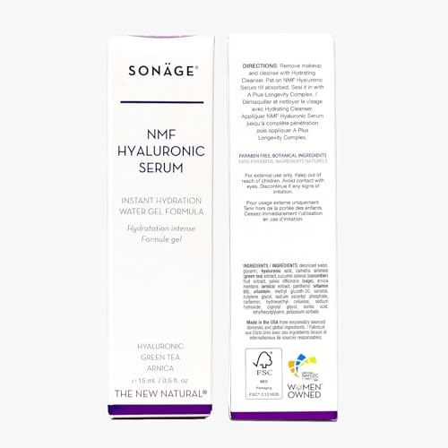 Sonage NMF Hyaluronic Acid Serum: Anti-Aging Face Plumping Serum | Ultra Hydrating for Dehydrated Skin