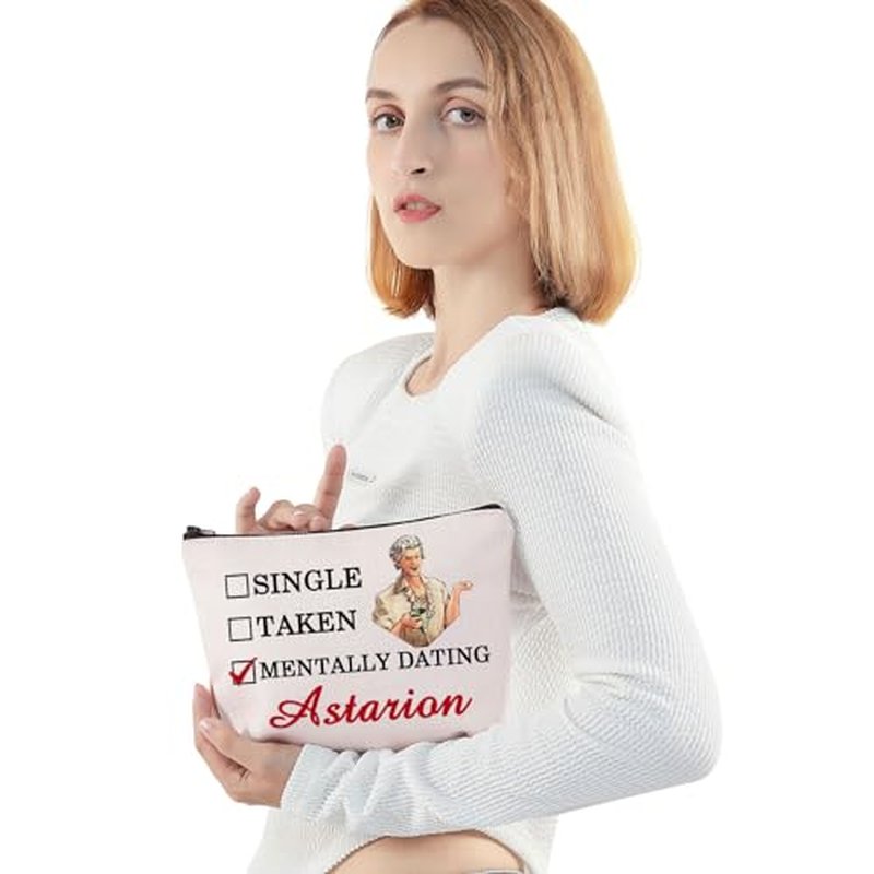 JNIAP BG3 Astarion Makeup Bag BG3 Astarion Gifts Astarion High Elf Gifts Mentally Dating Astarion Zipper Pouch BG3 Astarion Merch (Mentally Dating mb)