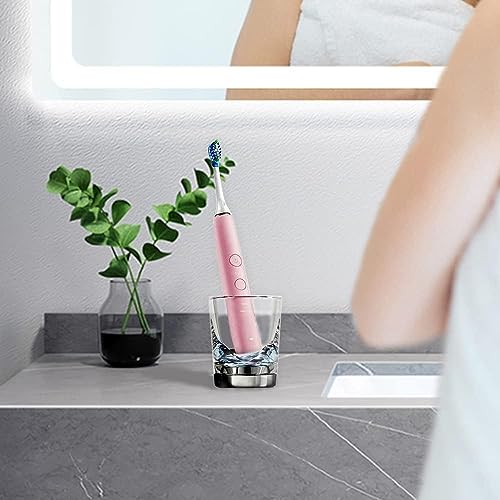 Electric Toothbrush Charger Base Glass Cup Replacement - Silver