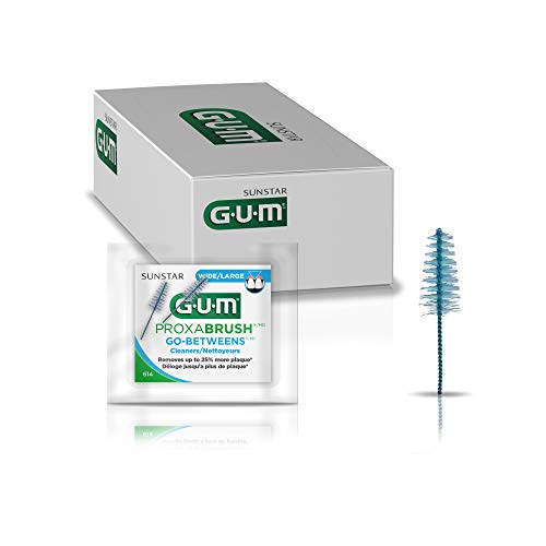 Interdental Brush Refills - Wide Go-Betweens for Plaque Removal, 2 Pack, 18 Packs