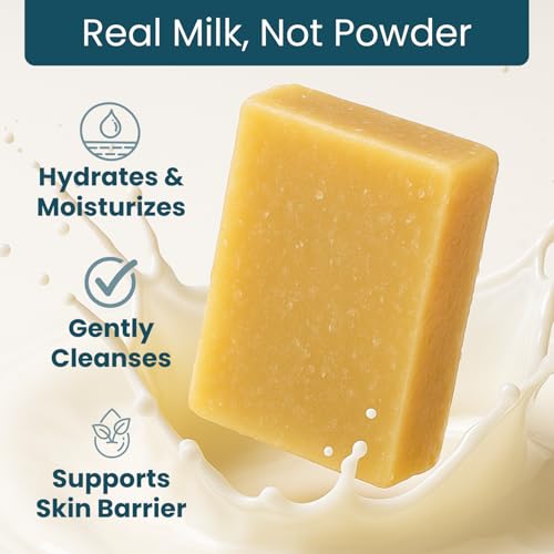 Goat Milk Soap Bar Set - Lavender, Cherry Almond, Honey Oatmeal - 3 Pack 5oz Handmade Skincare